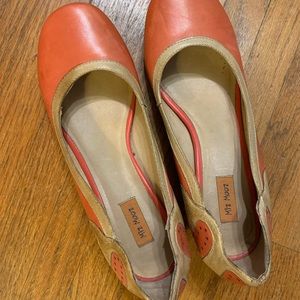 Unworn Miz Mooz coral heels, size 10